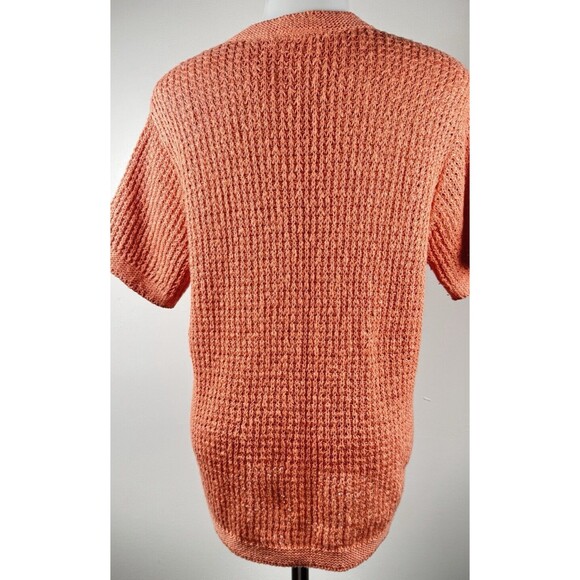 Liz Claiborne Preppy Button Down Sweater Classic Short Sleeve Cardigan Petite Sm - Picture 6 of 8